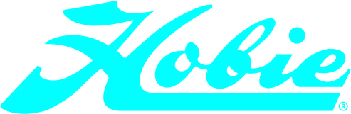 Hobie Script logo cyan